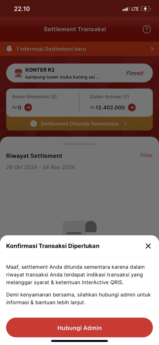 redadwi's tweet photo. Ada yg sama gak dapat pemberitahuan gini dari qriss ? Ini maksudnya knpa ? Ada yg bilang rata2 banyak yg udah cair tapi di aku knpa blm ya 😭😭😭 https://t.co/Ww8GeRXQMX