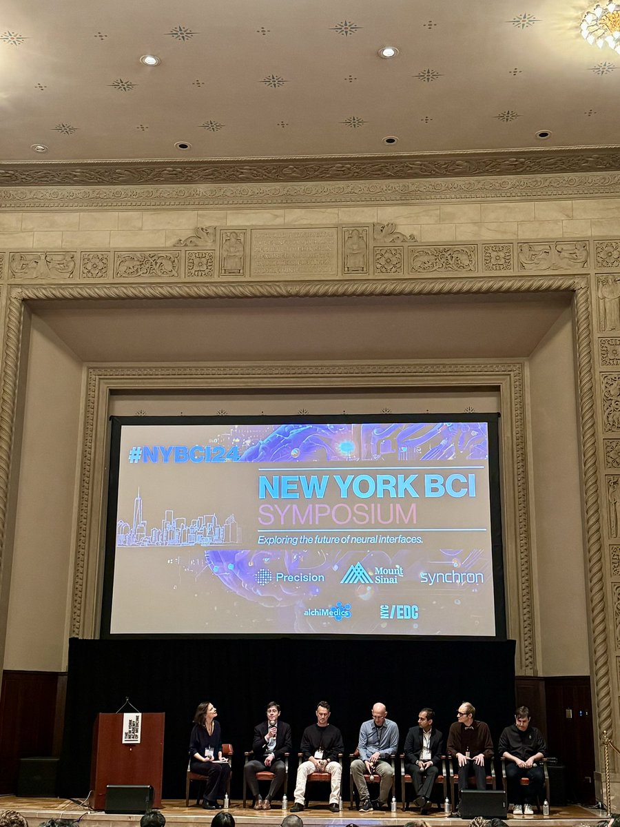 Abbey_Sawyer1's tweet image. A privilege to be a part of the inaugural NY BCI Symposium presenting on BCI clinical outcome assessments.
Having ppl w lived experience, advocates, FDA, CMS, researchers, industry, clinicians and VCs in the room was monumental. Thank you to @MountSinaiNeuro for organzing