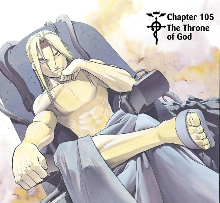 loeepodcast's tweet photo. NEW EPISODE! Father’s plan is coming to fruition! Can Ed, Al, Hoenheim and their comrades turn the tables on him? Tim and Patrick discuss #FullmetalAlchemist chapter 105!   
https://t.co/K5vHRsAFxL #manga https://t.co/EEjb32v7Rx