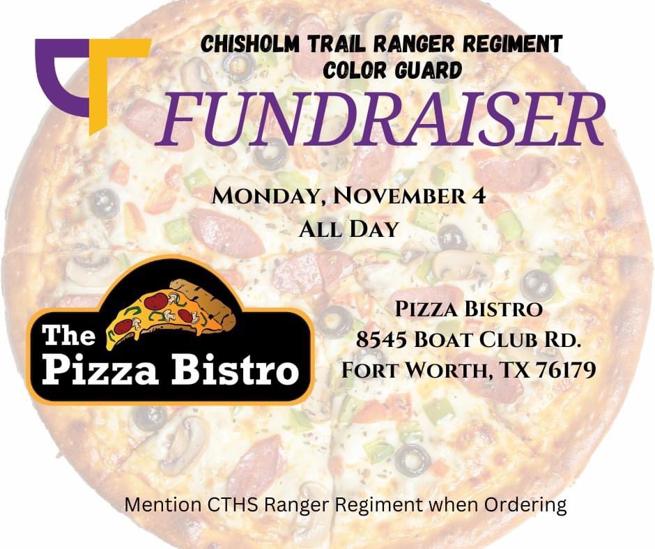 Enjoy delicious pizza and help the Color Guard today at The Pizza Bistro!