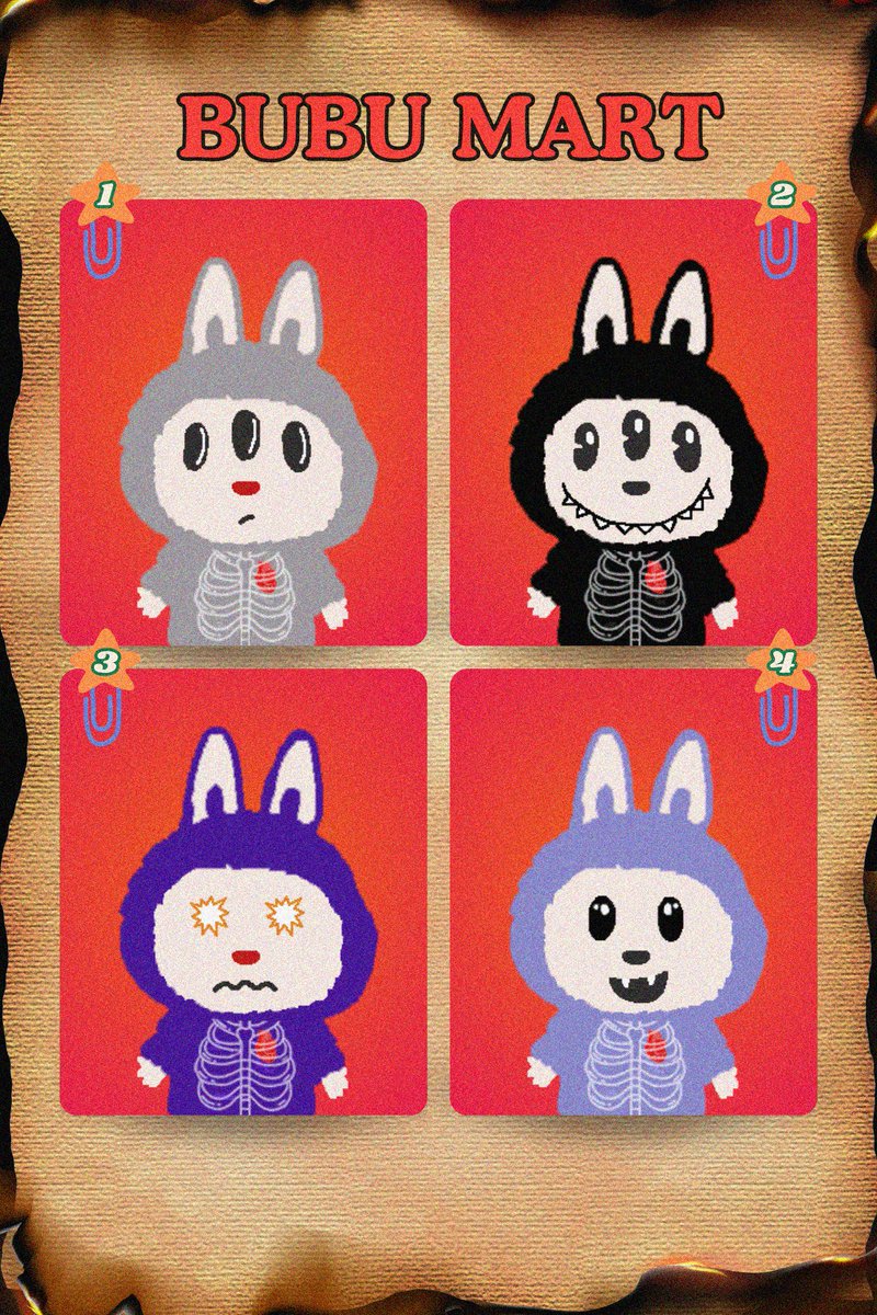 Bubu Mart is excited to showcase our exclusive 1/1 BUBU collection! 

Pick your favorite BUBU, and fill out the form here for a chance to secure your spot: forms.gle/mPP6skZsjxVaLu…