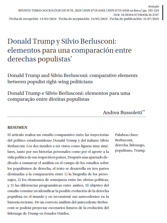 RTSociologicos's tweet photo. ¡Feliz lunes! 🙃

Les invitamos a leer, "Donald Trump y Silvio Berlusconi: elementos para una comparación entre derechas populistas", de Andrea Bussoletti.

¡Disfruten su lectura y buen inicio de semana! 👇🙌💫

https://t.co/lqTaD8LJ23 https://t.co/nrrPoN1r6Y