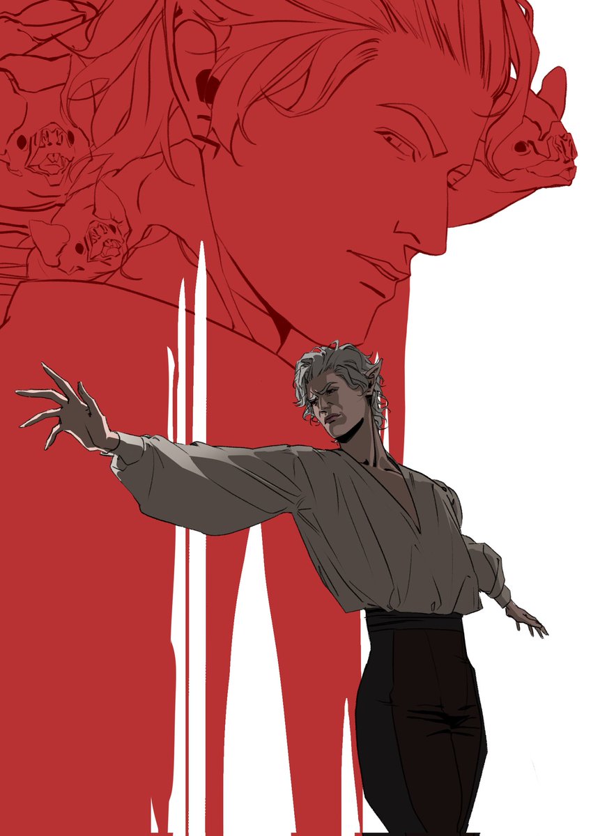 work for a bonus postcard in the zine Balder's Gate 

#Astarion #BG3