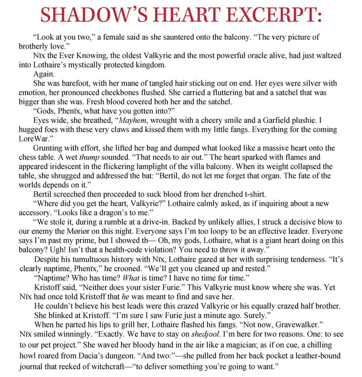 kresleycole's tweet photo. An important update regarding the release of Shadow’s Heart and a little excerpt ❤️ https://t.co/JCdASjY8Dj
