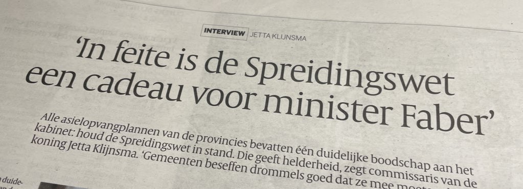 Ze wil blijkbaar geen cadeau. De oplossing ligt voor het grijpen maar er is geen contact met de ‘lagere overheden. Bizar!