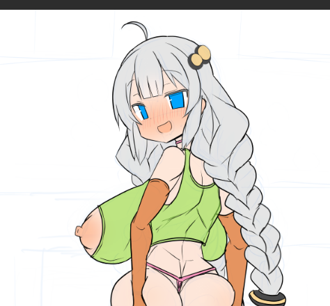 コンドームみたいな服(?)を喜んで着る
スケベあかりということにしました。
予定があれば明日には完成するかな 