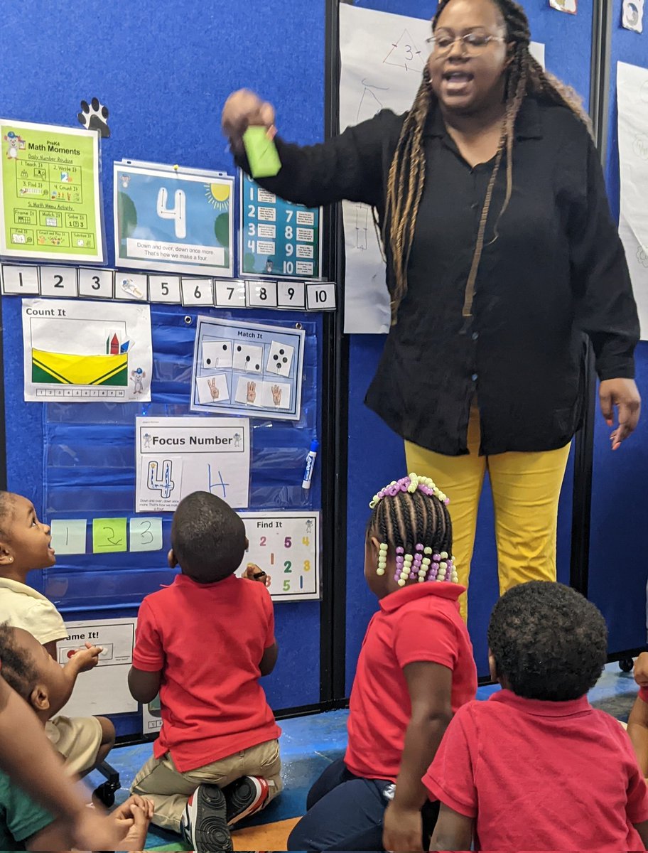 Shout out to PreK Partnership teachers Ms. Malagon, and Ms. Biggins for enhancing students' numeracy skills through Math Moments with Math Mouse! Kudos for making math fun and engaging! 🐭