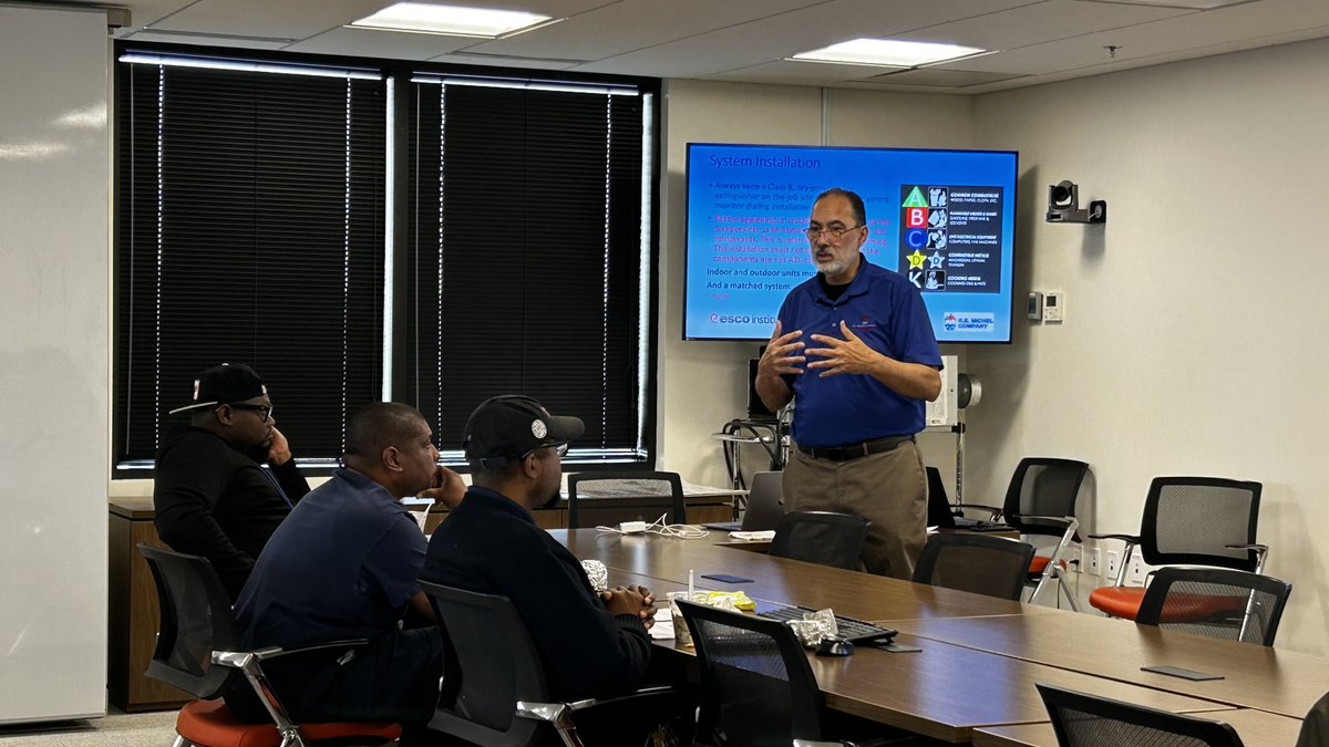 Last week, our field staff received training for the upcoming A2L #refrigerants in our industry, brought to us by RE Michel. Looking forward to having certified personnel on staff as the industry moves forward with this refrigerant transition #professionaldevelopment #TeamCBS