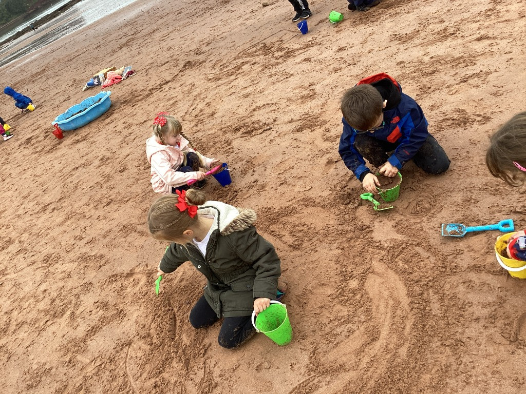 We loved exploring the beach and learning about sea creatures at Beach School this half term - we made homes for crabs and drew pictures of giant squid in the sand! <a href="/LAPacademies/">LAP</a>