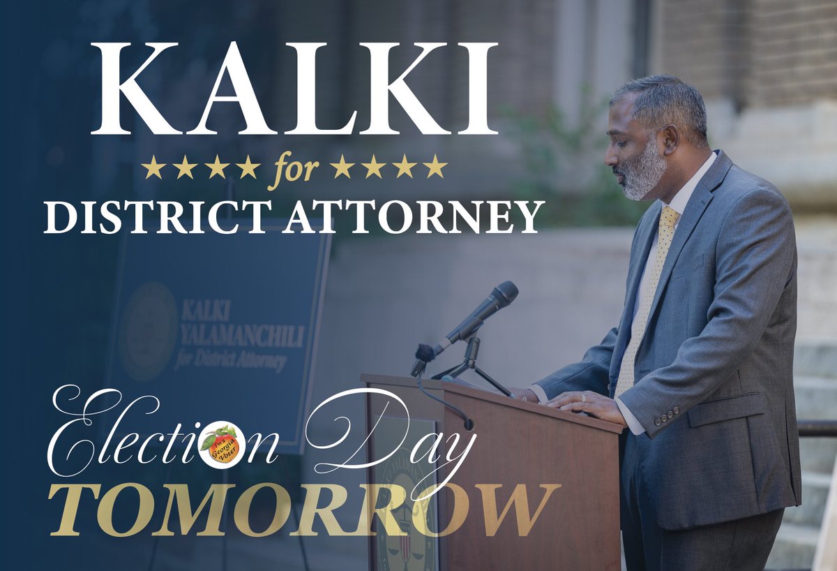 Tomorrow ends the political ads, the nonstop text messages, and the continuous phone calls. But more importantly, tomorrow brings an opportunity to restore justice in our local community and I would be honored to have your vote. #JusticeforAll.