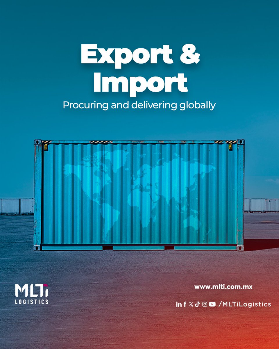 MLTi Logistics (@mltilogistics) on Twitter photo Desde la adquisición hasta la entrega, estamos aquí para que tus productos lleguen a cualquier lugar del planeta.
"MLTi Logistics tu socio confiable en logística."
mlti.com.mx
📧 hello@mlti.com.mx
#MakeItHappen #MLTiLogistics #LogísticaGlobal #ComercioInternacional Desde la adquisición hasta la entrega, estamos aquí para que tus productos lleguen a cualquier lugar del planeta.
"MLTi Logistics tu socio confiable en logística."
mlti.com.mx
📧 hello@mlti.com.mx
#MakeItHappen #MLTiLogistics #LogísticaGlobal #ComercioInternacional