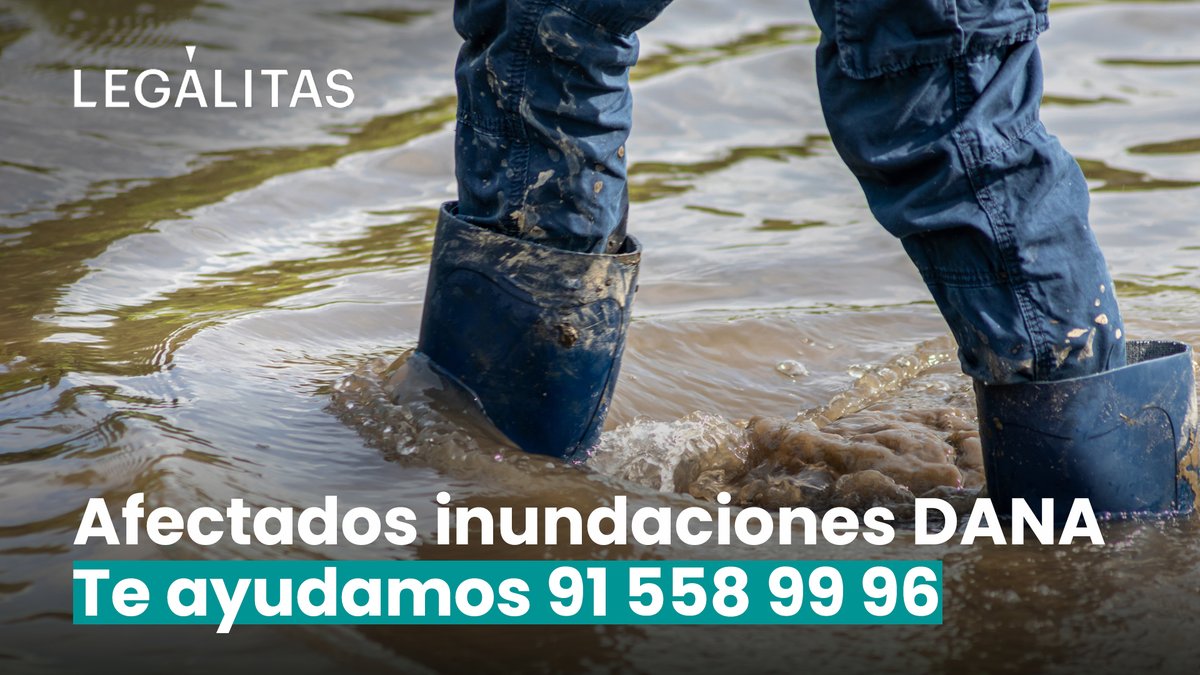 Legalitas_ES's tweet photo. 📢 Servicio gratuito de ayuda a los afectados por la #DANA . ¿Tienes dudas legales? 

🤳 Llámanos al 91 558 99 96 https://t.co/2Vr88gJLvC
