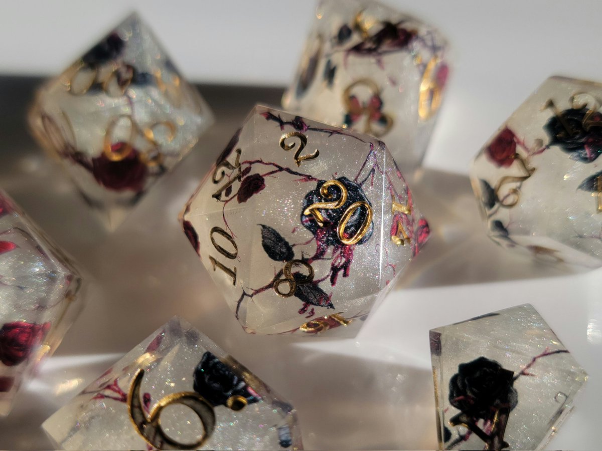 ForbiddenFae's tweet photo. "Into the Mist" 7-dice sets and single D20s will be available when our shop updates in late November / early December! We will share the exact date and time when we are a bit closer! https://t.co/HbGOFIiwQp