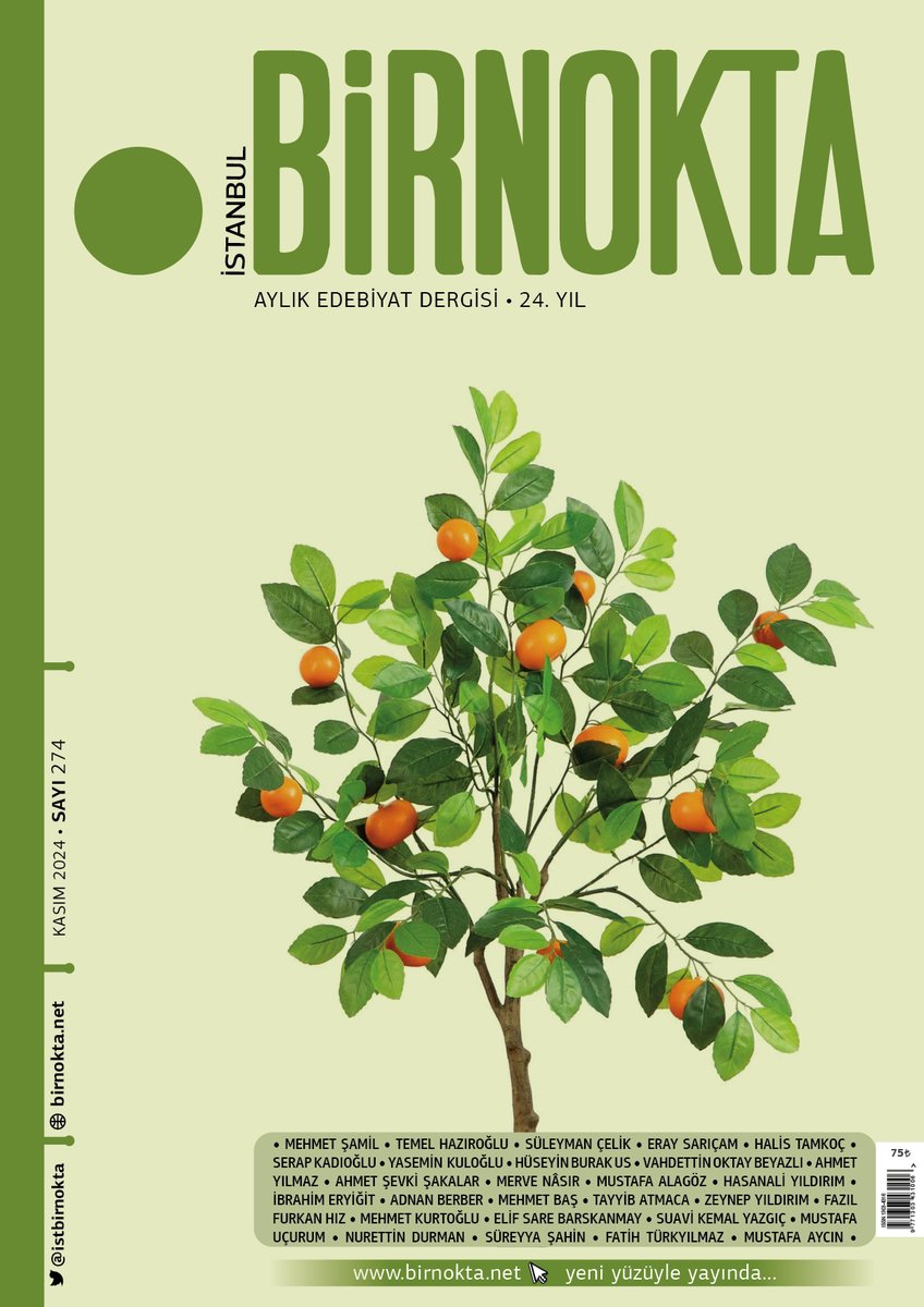 BİRNOKTA 274
Bedenine, benliğine; aile, toplum ve millete yaban duran, aidiyetlerini büyüleyici odakların istedikleri gibi değiştirebildiği “birey”ler ürettiler. Soyut ve somut katliamlara maruz kalan insanlığın sesi, bizim coğrafyamızdan, soyut ve somut direnişlerden yükseliyor.