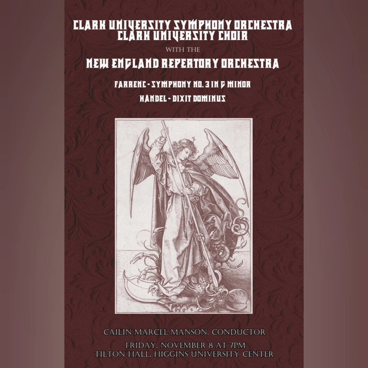 Kensuke Suzuki (@kensuzuki_econ) on Twitter photo We will be performing Farrenc's beautiful Symphony #3 and Haendel's Havey Metal, Dixit Dominus, with the New England Repertory Orchestra. Please join us at 7 pm, 11/8/2024, at Tilton Hall <a href="/ClarkUniversity/">Clark University</a> We will be performing Farrenc's beautiful Symphony #3 and Haendel's Havey Metal, Dixit Dominus, with the New England Repertory Orchestra. Please join us at 7 pm, 11/8/2024, at Tilton Hall <a href="/ClarkUniversity/">Clark University</a>