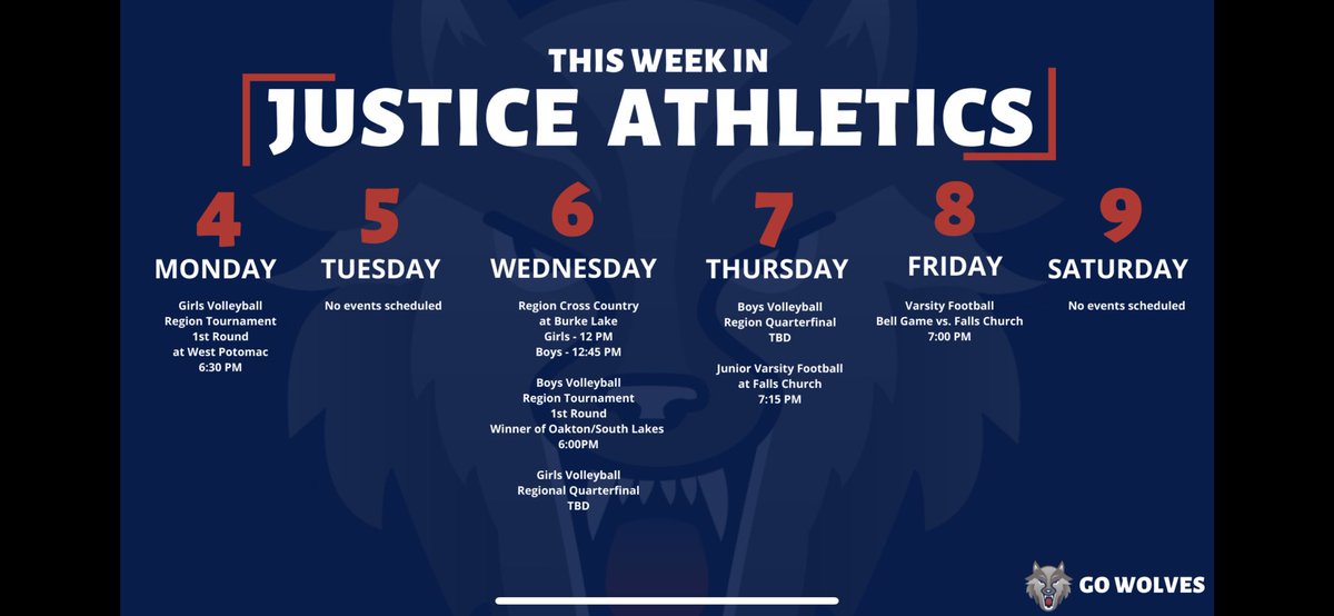 This Week In Justice Athletics: 11/4-11/9.