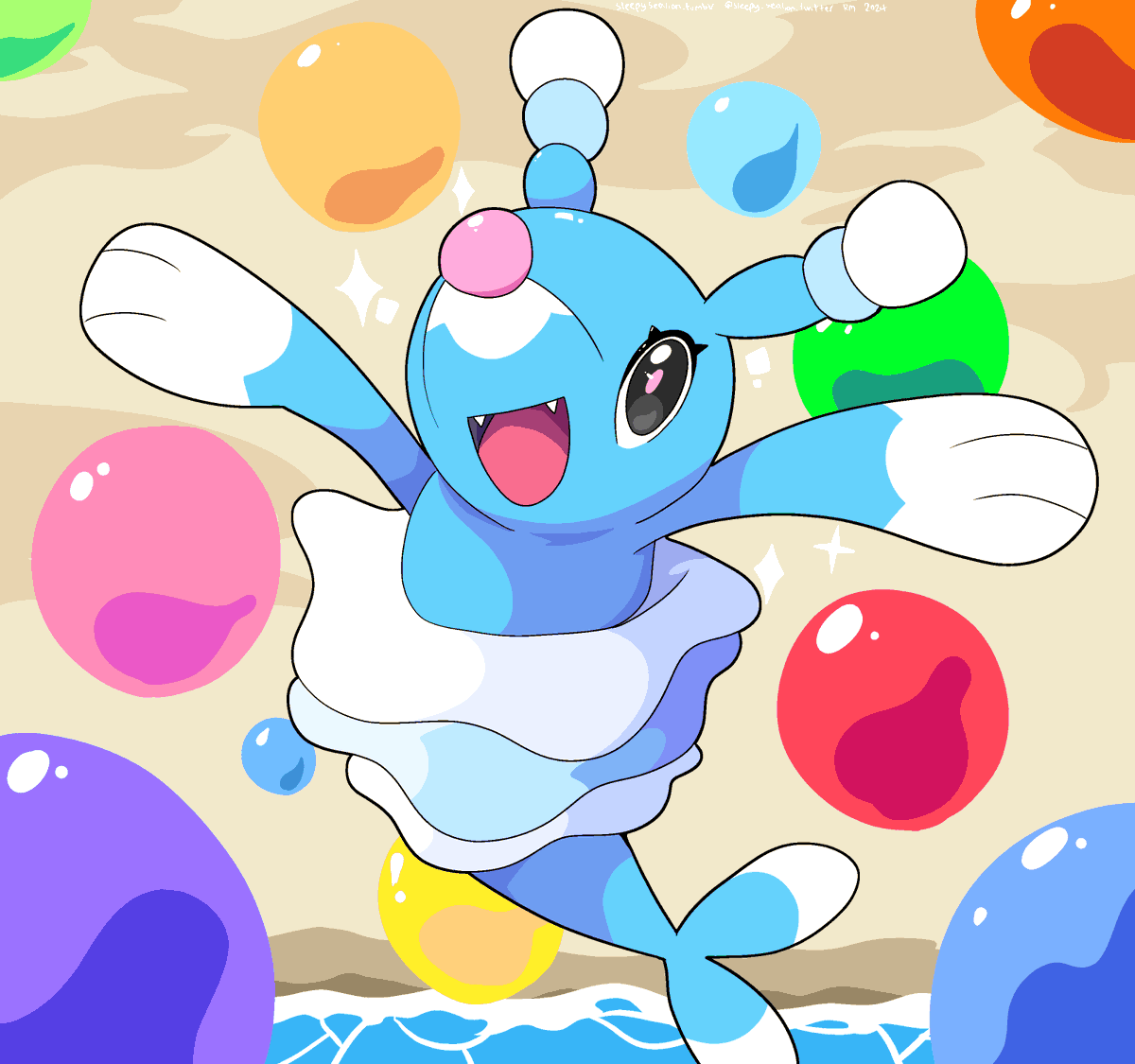 sleepy_sealion's tweet photo. Bubbles from Brionne! #pokemon #pokemonfanart #pkmnart #brionne https://t.co/i7U9SI4xzV