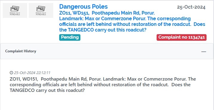 BalajiGopalanCH's tweet photo. ZO11, WD151, 
#Poothapedu Main Rd, #Porur

📍https://t.co/d9KWFndVS1

The corresponding officials are left behind without restoration of the roadcut. Will the penalty be collected by #GCC @chennaicorp
@rdc_south ?

@TANGEDCO_Offcl
@cmrlofficial @RajaSomasu @kgbias https://t.co/1IqJNRDZFJ