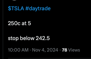 alphatrades7's tweet image. 🚀 $TSLA #tradeAlert    250c from 5 to 7.5

#Free #trial -&amp;gt; alphatraderedge.com 
$mstr $coin #btc #bulls $SPY $AAPL $TSLA $NVDA $AMC $JNJ $AMZN $KVUE $AMD $MSFT $TGT $BABA $META $SE $AMGN $PYPL $BAC $PBR $NKLA $DIS $PLTR $AAPL $CL $KO $O $tsla #TSLA
