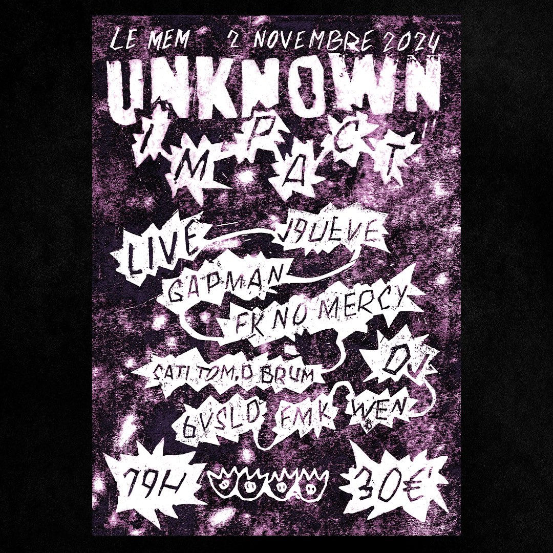 AuCarre_'s tweet photo. Petite affiche fictive pour un event Unknown laaaaa https://t.co/adcDX4JeSk