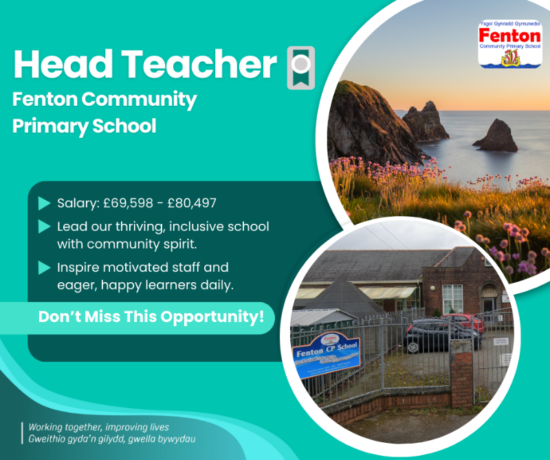 Pembrokeshire's tweet photo. Passionate about inspiring young minds? Fenton Community Primary School is looking for a Head Teacher to lead our thriving, inclusive school! Shape the future, motivate our team, and join a community that truly cares. 
Closing date: 18.11.24

https://t.co/3A0ZLMo0AT https://t.co/pX5MuzYzYi