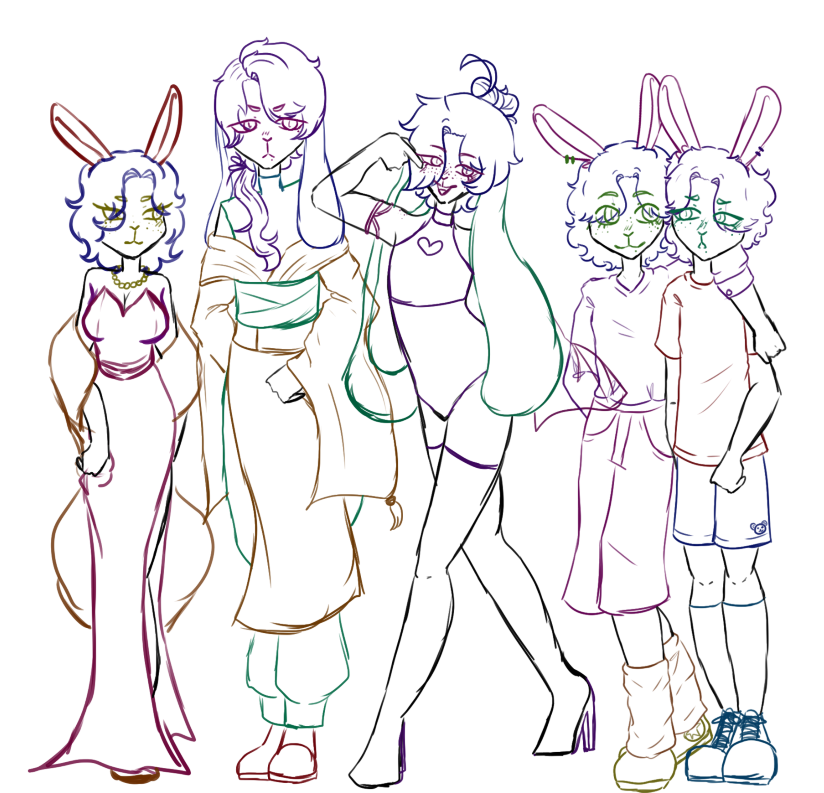 Shugarye's tweet photo. Seraphin's family wip heh https://t.co/CD7kW2pfWy
