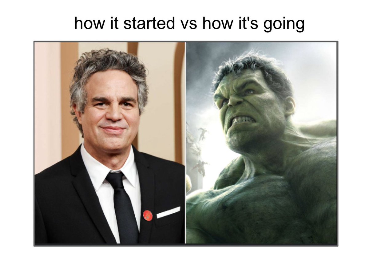 day 1 vs day 365 at a marketing job 

🤭