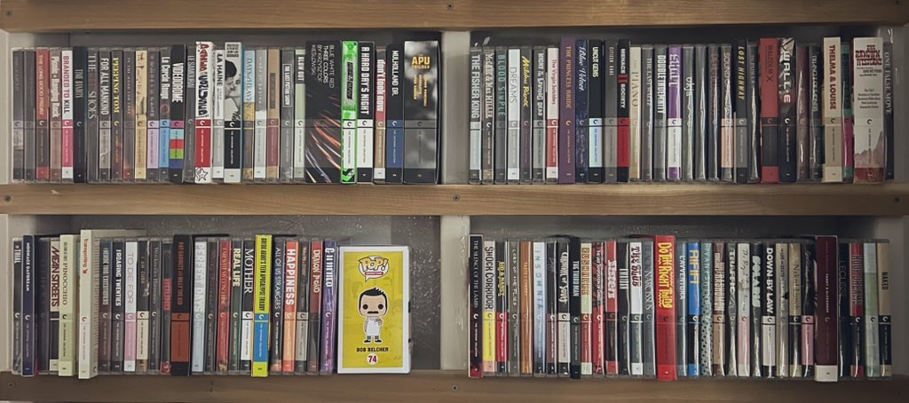 javier078's tweet photo. The complete CRITERION 4K UHD collection (for now) and Bob. 

If it wasn’t for B&amp;N 50% off sale this would not be possible! Support them if you can! 

Happy Monday! https://t.co/KjPhUuDDec