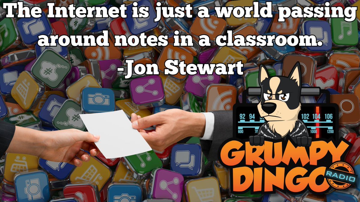 RadioDingo's tweet image. #JonStewart #Internet #GrumpyDingoRadio