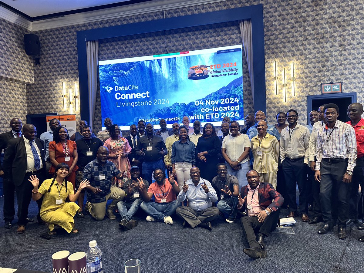 gabioshka's tweet photo. Thanks to all those who joined #DataCiteConnect24 at #ETD2024 @UnzaOfficial @heazambia @ZambiaRen @NDLTD 🤩🇿🇲 https://t.co/E4XJwJqkME