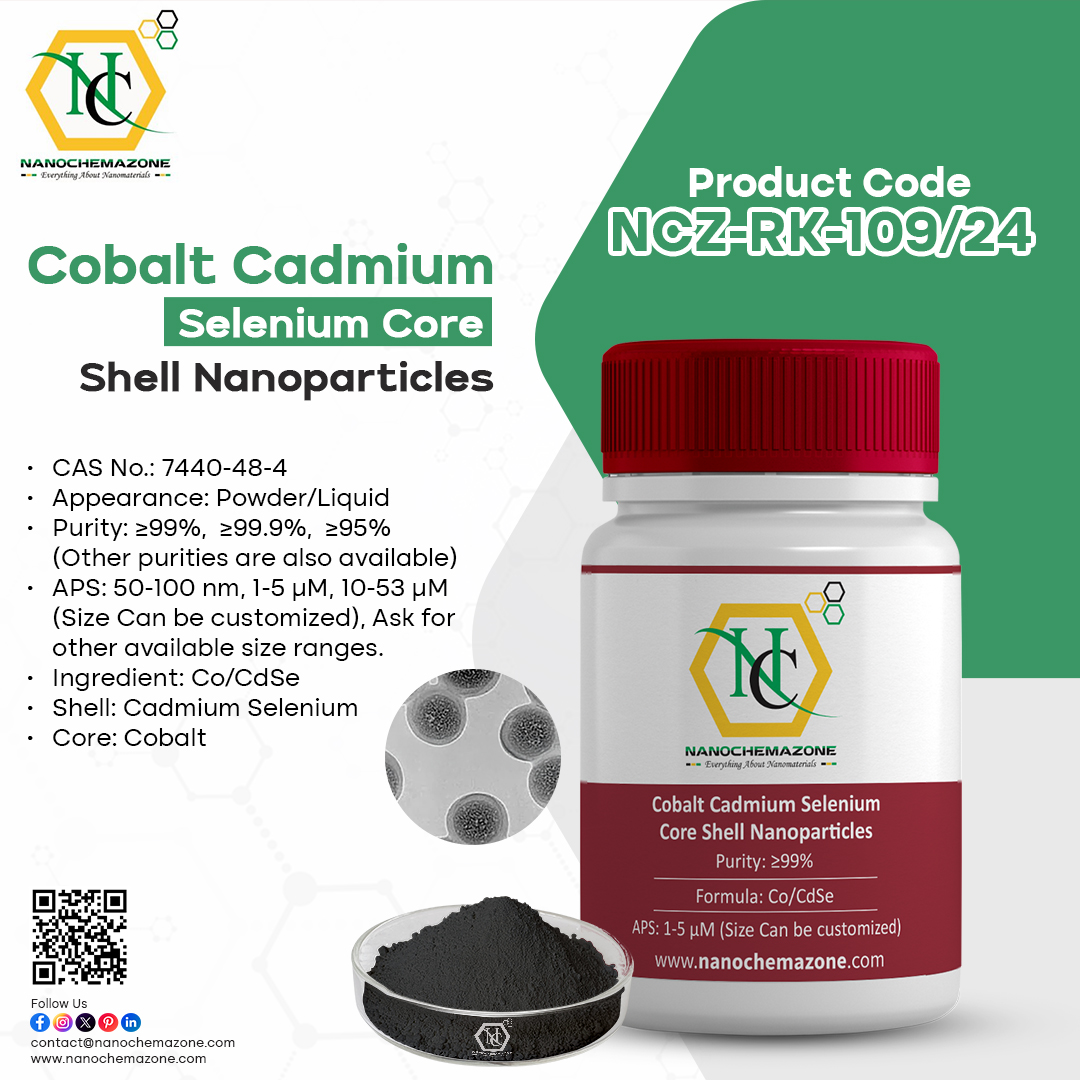 chemazone's tweet image. Innovate with Cobalt Cadmium Selenium Core-Shell Nanoparticles! High purity, customizable sizes, and precision-engineered: nanochemazone.com/product/cobalt… #Nanotech #CoreShell