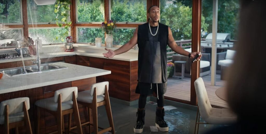 What is Ludacris wearing in that State Farm ad? He looks like he’s in Dune.