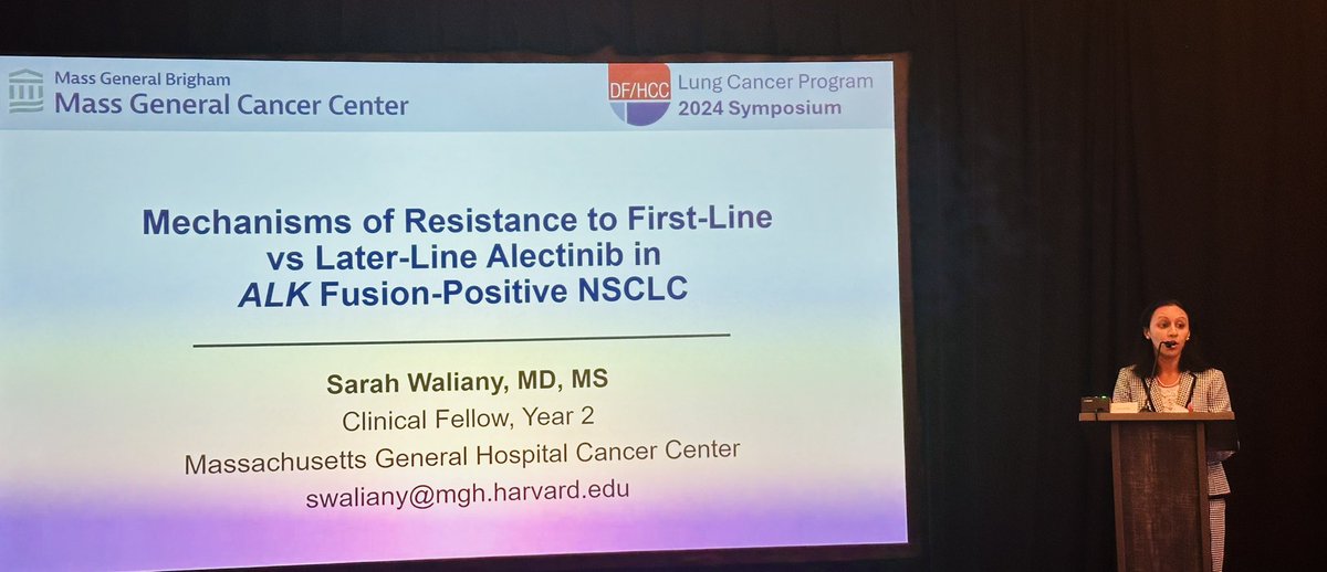 Narjust Florez, MD, FASCO (@narjustflorezmd) on Twitter photo Dr. <a href="/SWaliany/">Sarah Waliany, MD, MS</a> is one of our abstract award winners for the DF/HCC lung cancer symposium - she discussed mechanisms of resistance to first-line vs. later-line Alectinib for ALK + NSCLC
<a href="/ALKPositiveinc/">ALK Positive</a> <a href="/ALKpositiveINT/">ALK+ International</a> <a href="/JessicaJLinMD/">JessicaJLinMD</a> <a href="/LeciaSequist/">Lecia Sequist, MD, MPH</a> Dr. <a href="/SWaliany/">Sarah Waliany, MD, MS</a> is one of our abstract award winners for the DF/HCC lung cancer symposium - she discussed mechanisms of resistance to first-line vs. later-line Alectinib for ALK + NSCLC
<a href="/ALKPositiveinc/">ALK Positive</a> <a href="/ALKpositiveINT/">ALK+ International</a> <a href="/JessicaJLinMD/">JessicaJLinMD</a> <a href="/LeciaSequist/">Lecia Sequist, MD, MPH</a>