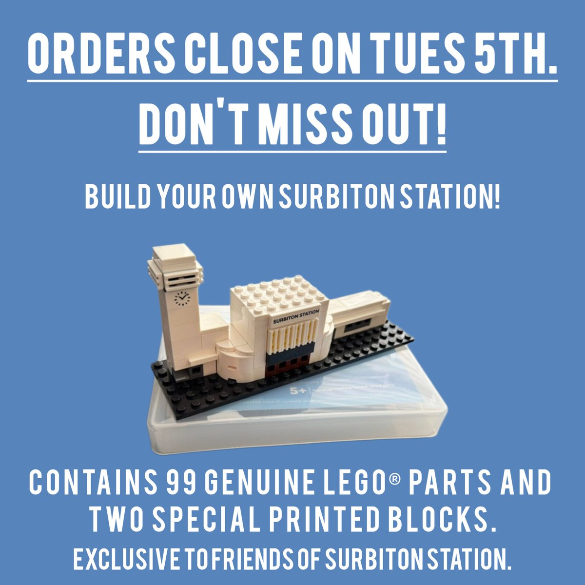 Don't forget to place your orders by 11.59pm tomorrow (Tues 5th Nov) to ensure you get one of our lovely models. Please select your delivery/collection option carefully. Link in bio. #SurbitonStation #PerfectPresent #LastOrders
