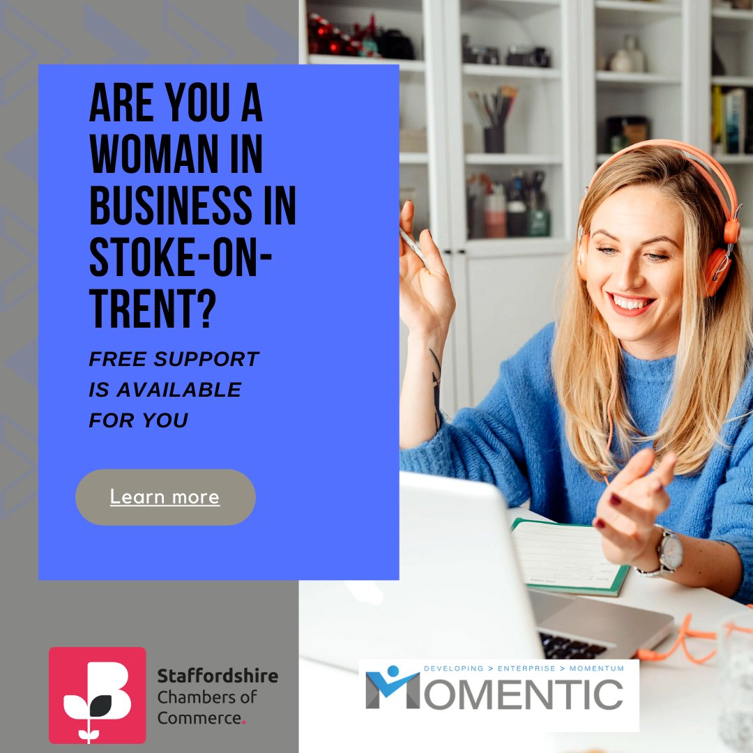 Are you a business woman in Stoke-on-Trent?

Working with <a href="/StaffsChambers/">Staffordshire Chambers of Commerce</a>  we have some amazing FREE support available this month

Email or call us to find out more
