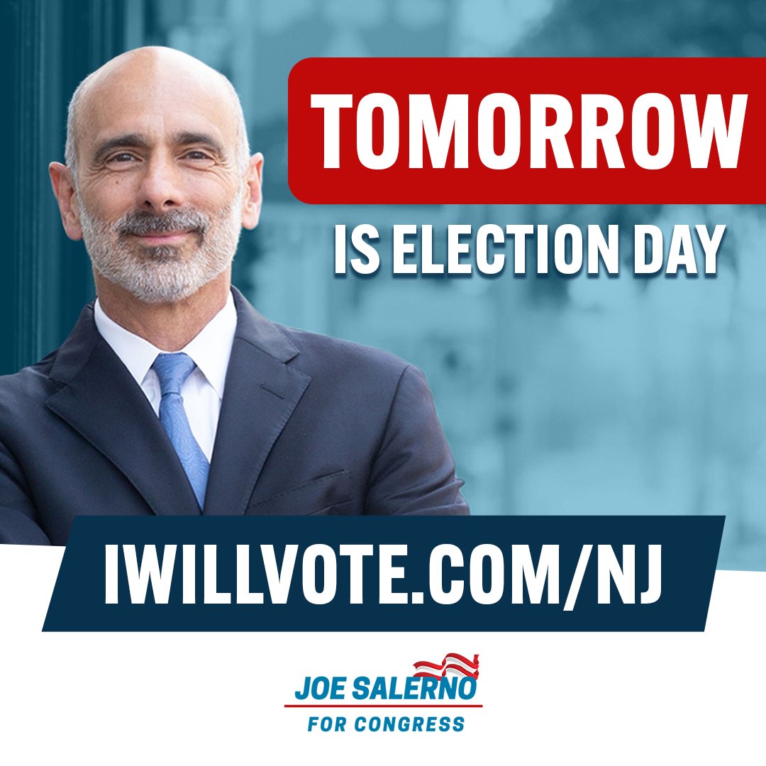 Tomorrow is Election Day, #NJ02!
Make your plan to vote! ⬇️
IWillVote.com/NJ