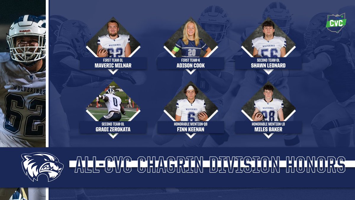 Congratulations to our CVC Chagrin Division All-Conference honorees!
