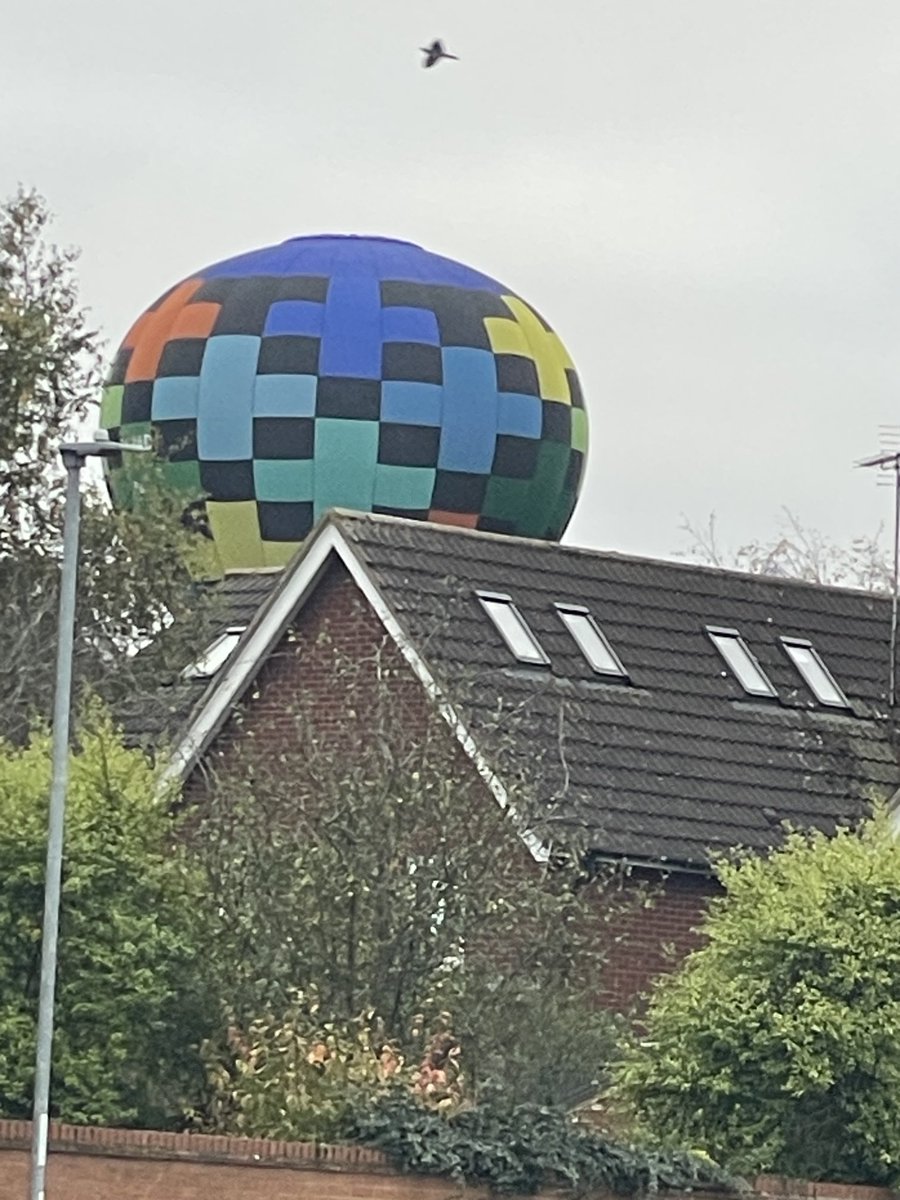 What a day Fred and ⁦<a href="/princessdove/">Davidia</a>⁩ had flying into #Thrapston #Northants in a #balloon