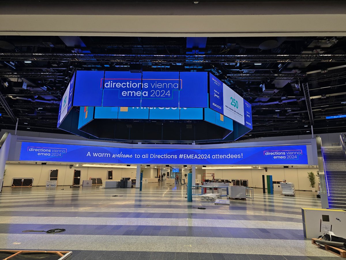 Getting 108 sponsor booths setup across four floors for Directions #EMEA2024 is no simple challenge, but the team at DirectionsForPartners is on the case, all will be ready for the welcome reception at 18.00 tomorrow.