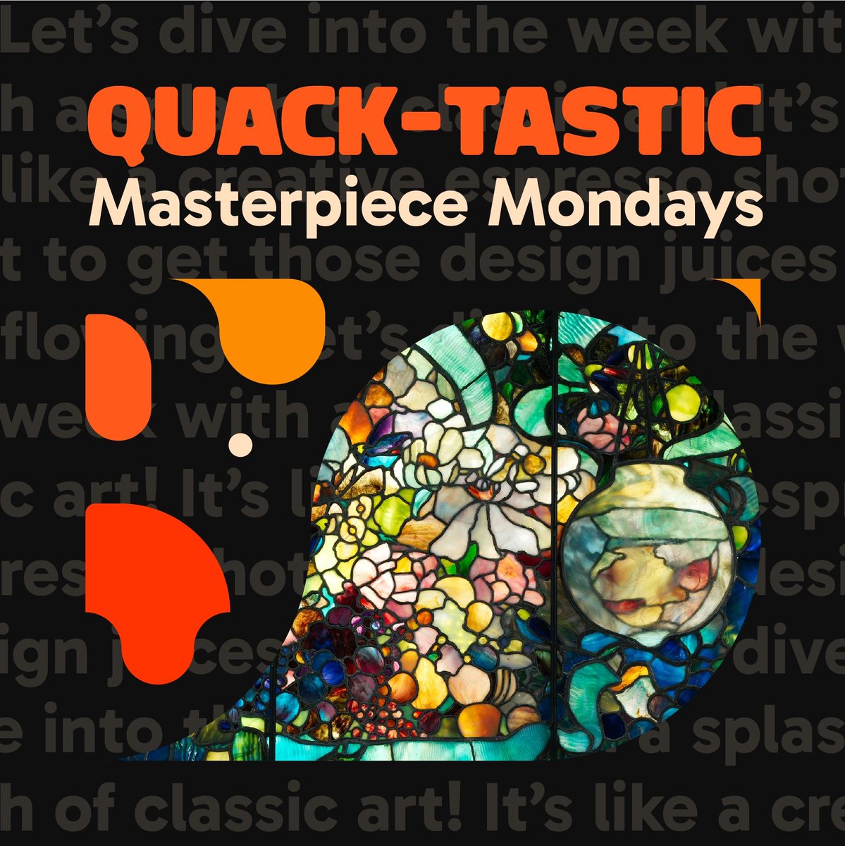 DuckDiveDesign's tweet image. Take a page from Louis Comfort Tiffany’s playbook.
Use layered textures, light, and rich colors to transform your motion design.

#ArtMeetsDesign #MotionDesign #CreativeInspo