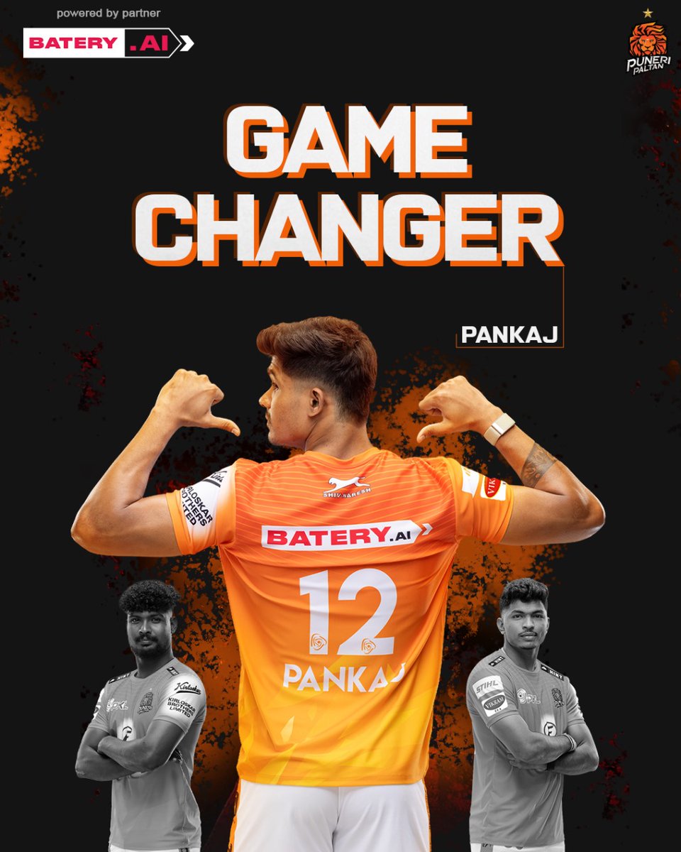 PuneriPaltan's tweet photo. Tonight's captain and game-changer #pankajmohite delivers another spectacular super raid, securing the victory! 🙌
#Match7 | #PPvsGG | #PuneriPaltan | #PaltangiriContinues | #पुन्हाहोऊदेPaltangiri | #PKL11 | #Prokabaddi https://t.co/WqVfGfsJhu