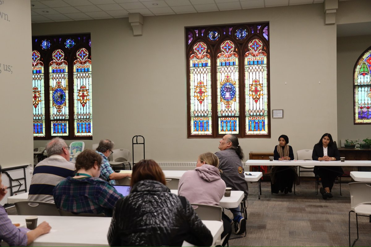 Ilhan's tweet image. I attended Minneapolis City Council Member Chughtai's open office hours to discuss housing affordability and homelessness. 

These conversations reinforce why I've introduced the Homes for All Act in Congress—legislation that will dramatically expand public housing stock and…