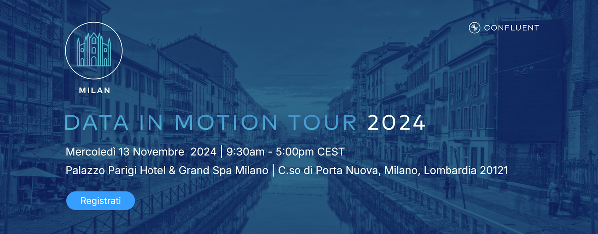 Lightstreamer's tweet photo. Lightstreamer is hitting the road with @ConfluentInc on the #DataInMotionTour! Join us to discover how the Lightstreamer Kafka Connector enhances real-time data streaming from Apache Kafka to web and mobile applications. Register now to secure your spot! https://t.co/Q4Tv33v7k2 https://t.co/2jp2j6XAhd