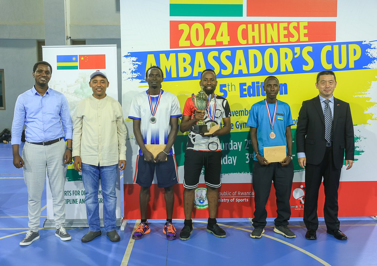 RTTF_RWANDA's tweet photo. VETERANS 
NSHUTI Kenneth 0-3 MUJUNI Allan Edgar

MEN DOUBLES
SHIMIRWA Blaise &amp; GISUBIZO Steven 2-3
EBONG Shukuru &amp; GISUBIZO Prince 

WOMEN DOUBLES 
TUMUKUNDE Hervine &amp;MBABAZI Regine 3-1
KAMIKAZI Elizabeth&amp; UWASE Diane.

#ChineseAmbassadorsCup2024 https://t.co/1WZu6JibYv