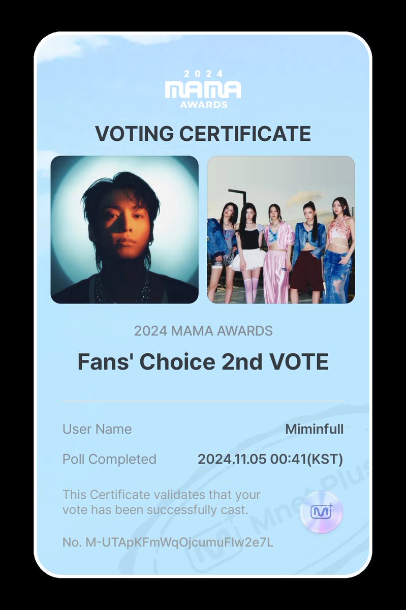80_Mimi_4's tweet photo. RT Deals for #ITZY
MNET PLUS - MAMA 2024 Fans' Choice 2nd Vote
🎁 20 votes

1. Must follow @RAsellingvotes

2. 300 Repost &amp; Likes your post

3. Drop 150 proofs under your post

Deadline: 24 hours
Let's go #MIDZY, we can do it !

#ITZY #있지 https://t.co/3Bei5QkYRf