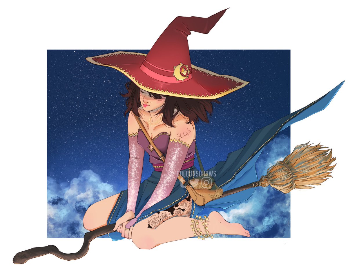 coloursdraws's tweet image. Super late, but happy Halloween 🎃 
#witchsona