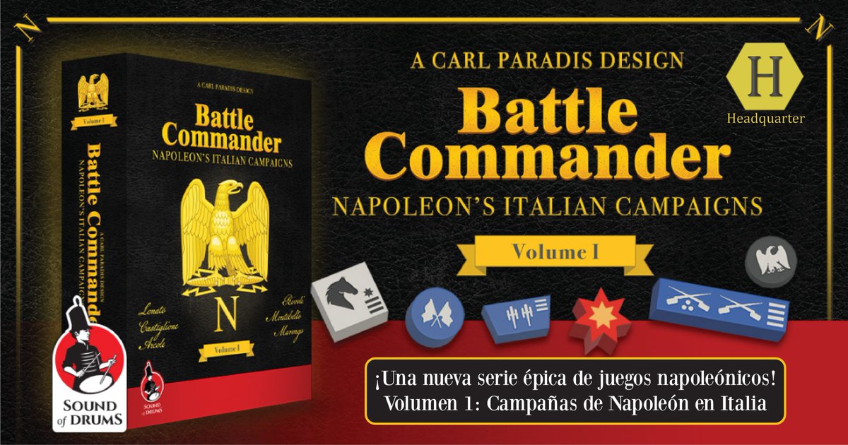 HQWargames's tweet photo. #battlecommander
¡Mañana empieza la campaña de Battle Commander!
Si no eres seguidor todavía estás a tiempo, y te llevas de regalo el token de Napoleón para el bando con la iniciativa.
Sigue la campaña en: https://t.co/TzLjGdy9J3 https://t.co/reMcHzClsD