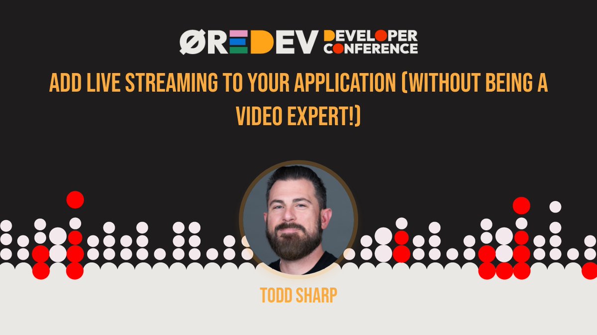 I can't wait to see everyone this week at <a href="/oredev/">Øredev</a> in Malmö! I'll be speaking on Friday morning. If you're interested in adding live streaming to your app or game, check it out!