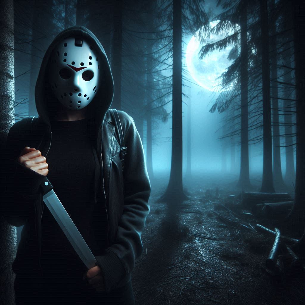 JamieVoorhees6's tweet photo. She is Back the Girl behind the Mask! 
I'm out of control!
It's dusk in Crystal Lake, the fog is rolling in, no sound, just my breathing! 
The moon hangs between the trees, dead silence!
The curse has awakened, I have awakened!
I'm back!
#JamieVoorhees #HorrorFam #CrystalLake https://t.co/ZETiJQOzJy