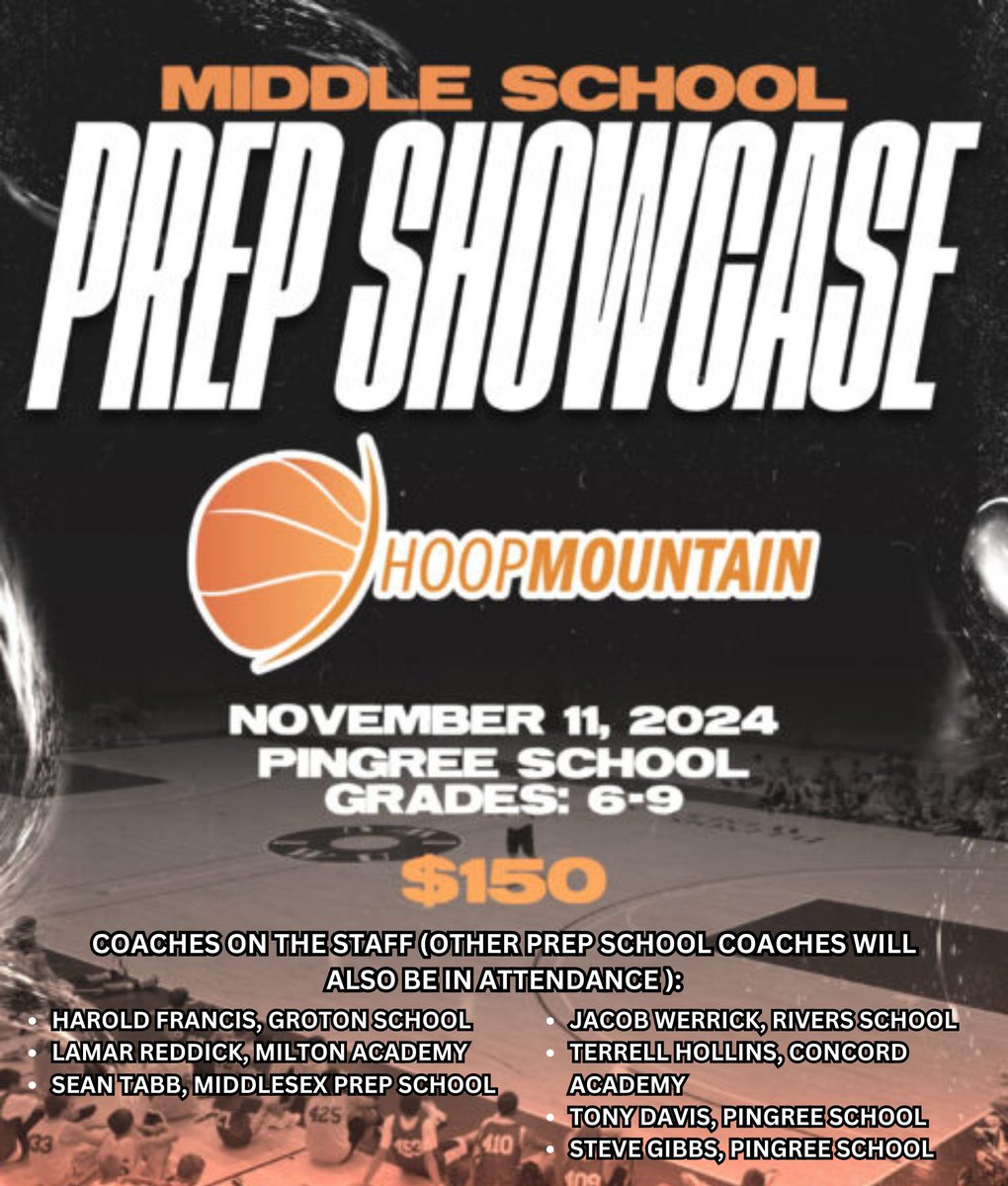 Sign up for the Boys Hoop Mountain Middle School Prep Showcase!

nenyboys.hoopmountain.com/event/hoop-mou…